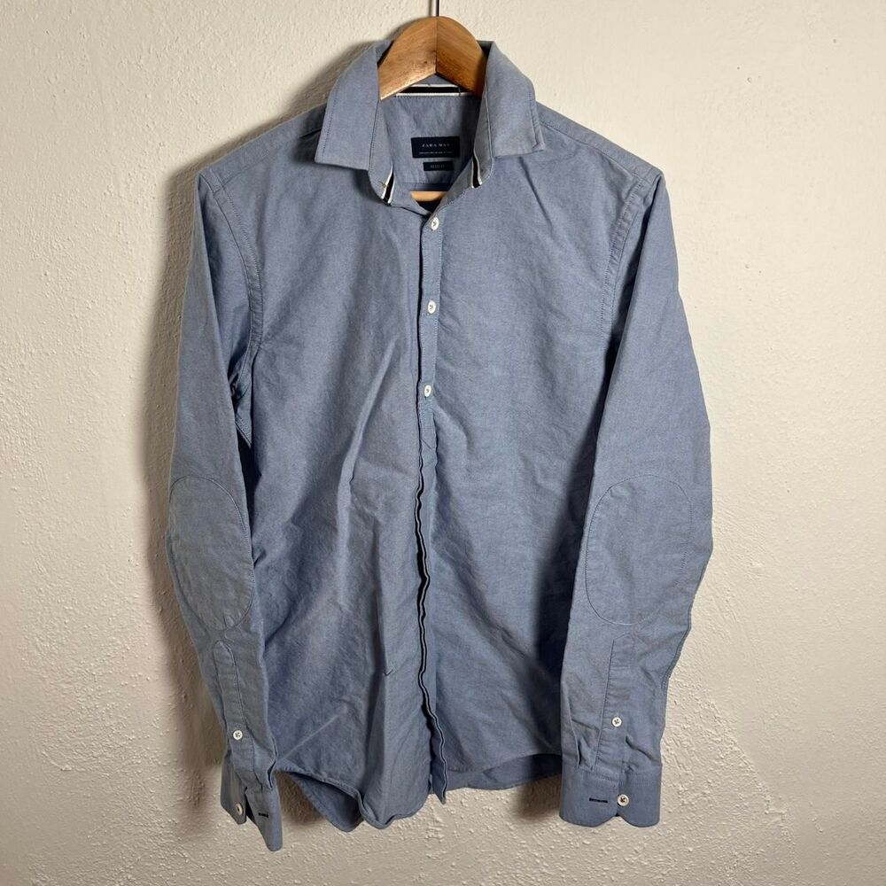 Zara Men's Blue Shirt